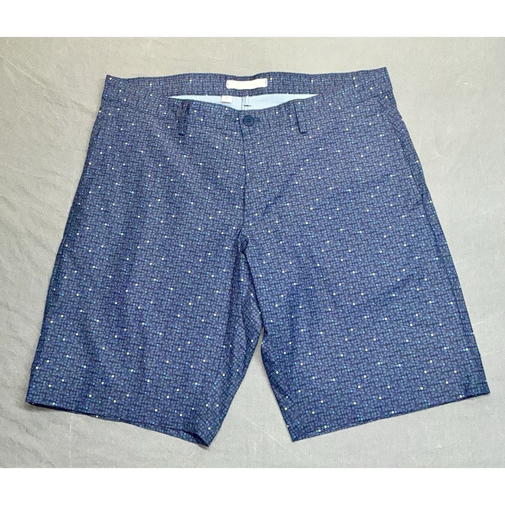 Robert Graham Shorts Swim Trunks Mens 34 Navy Drawstring Lined Pockets